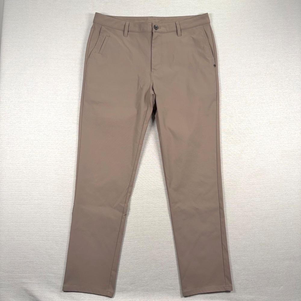 Vuori Cascade Tech Chino Pant Athletic Slim Fit Mens Size 34x30 Mocha Polyester
